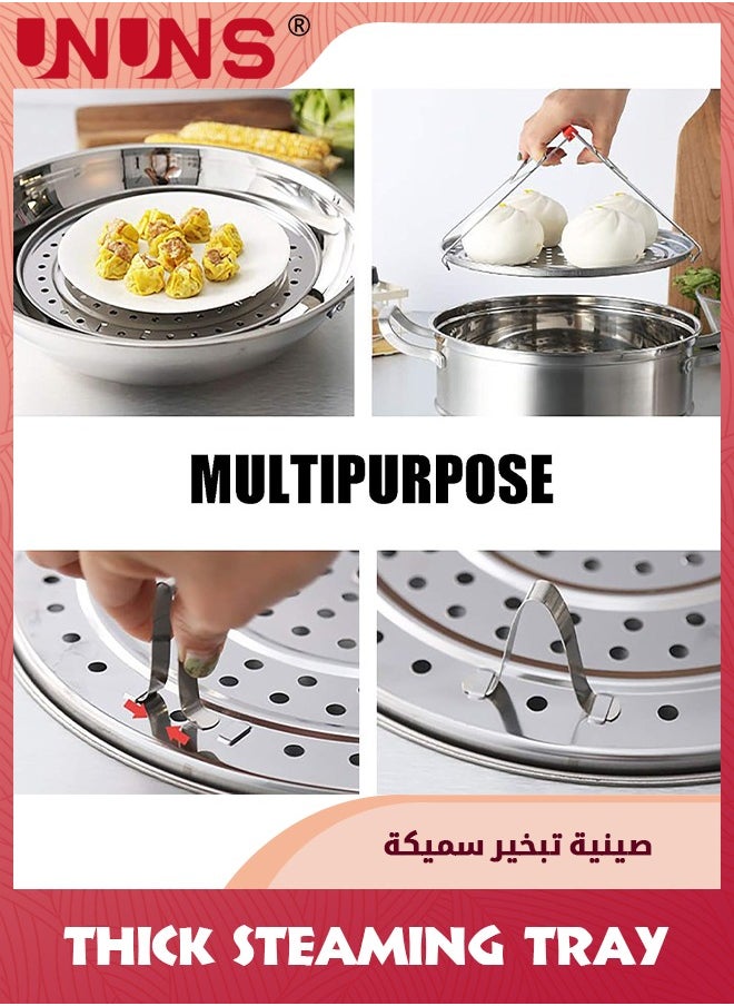 UNUNS 6 PCS Stainless Steamer Rack,Pressure Cooker Canner Rack & Cooling Rack with Detachable Legs,Round Pot Steaming Tray for Baking Cooking Steaming(7 7.5 8.5 9.25 10in with Anti-scald  Clip)  - Image 4