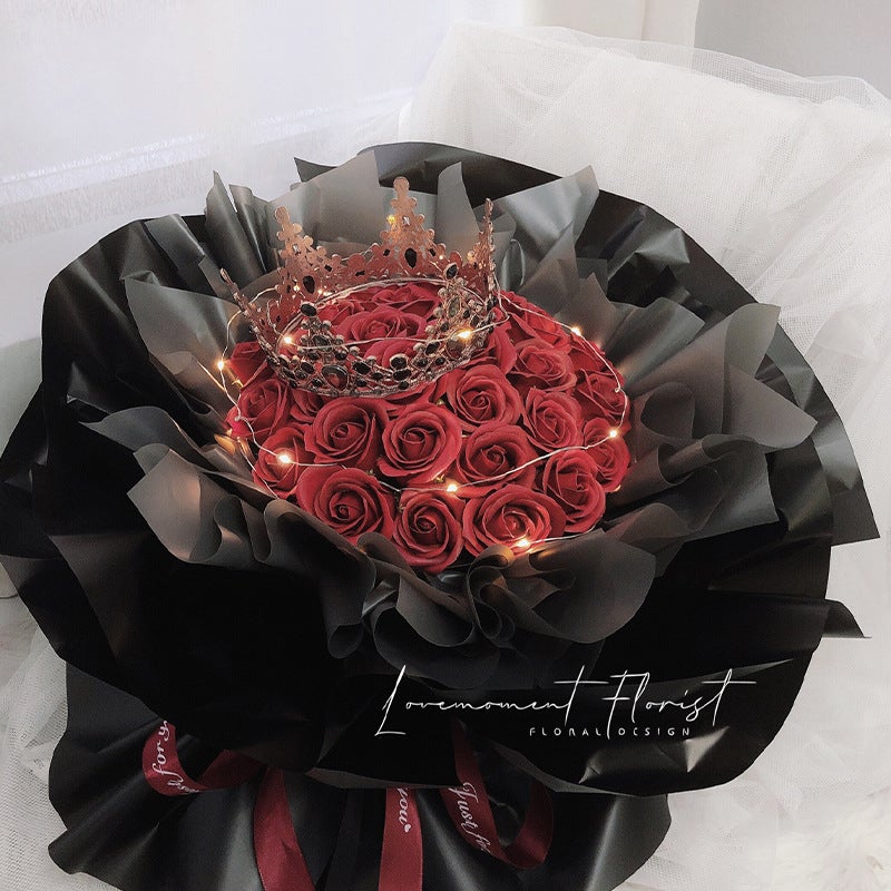 Flower Bouquet Crown Silver Gold Pearl Crown Cake Decoration Queen Crown Baking Floral Accessories - Image 5