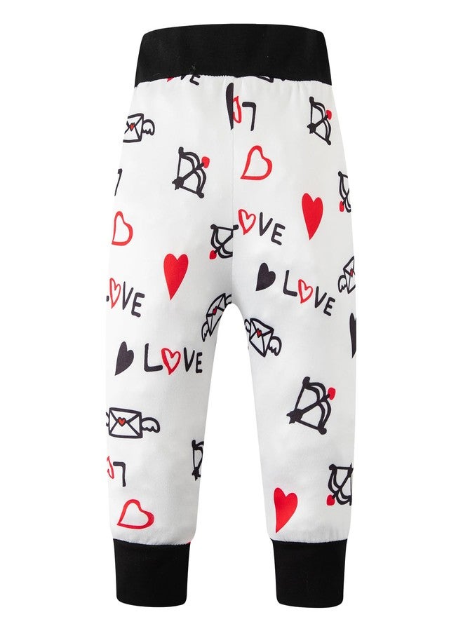 Okbebe Baby Boys Valentines Day Outfit Infant My First Valentine‘s Day Clothes Pants Set (Black 0-3M) - Image 4