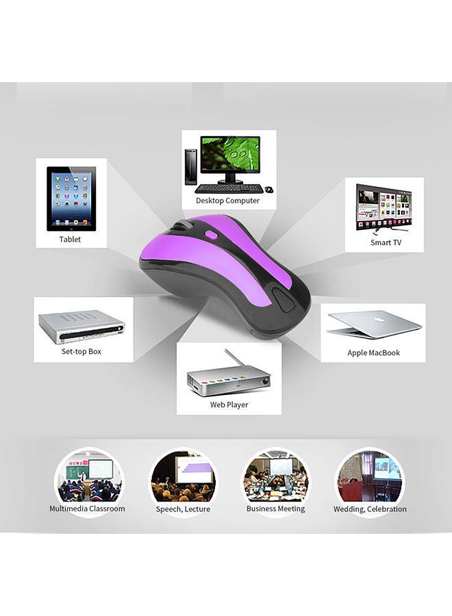 NIBEMINENT 2.4G Wireless Mouse 6D Gyroscope Air Black/Purple  - Image 3