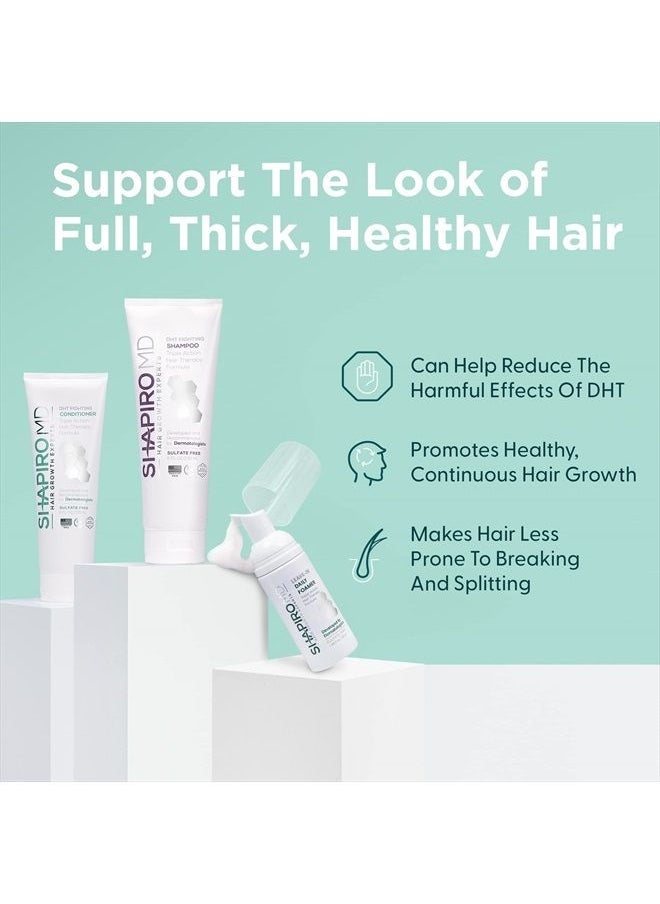 Shapiro MD Hair Growth Experts - Shapiro MD Natural Hair Kit for Thicker, Fuller, Healthier Looking Hair - Including Shampoo, Conditioner, and Leave-In Daily Foam (1 Month Supply) - Image 1
