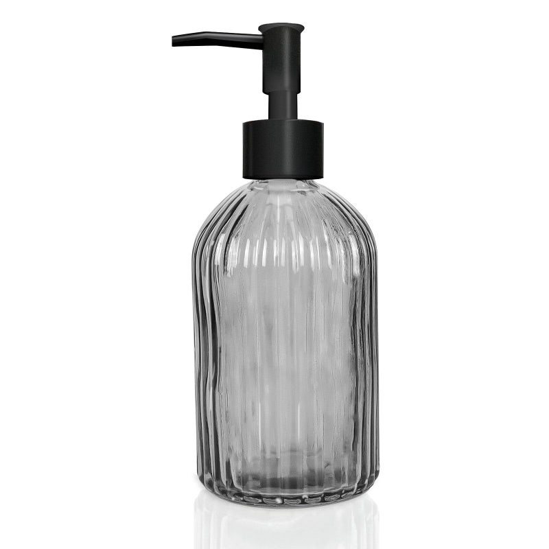Topsky Glass Soap Dispenser With Plastic Pump  400Ml Liquid Hand Soap Dispenser  Rustproof Pump For Kitchen & Bathroom  Great For Lotions  Essential Oil  Liquid Soaps Gray - Image 1