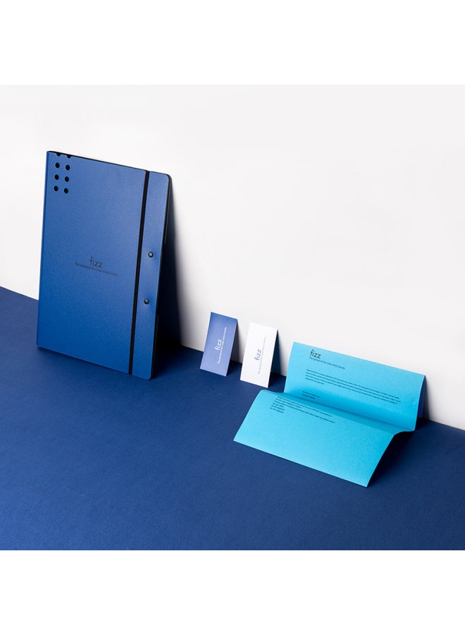 Fizz Fiz A4 Thick Hard Horizontal Folding Clipboard/doent Folder/organizer Pad/writing Pad/organizer For Office Supplies, Navy Blue A6382 - Image 4