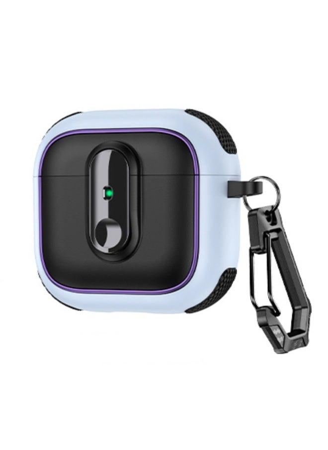 Generic - For Apple Airpods Pro2 Earphone Shell Electroplated With Switch Bluetooth Protective Cover Creative Airpods 4-Color:Black Light Blue-Applicable Models:Airpods 1/2 Generation - Image 1