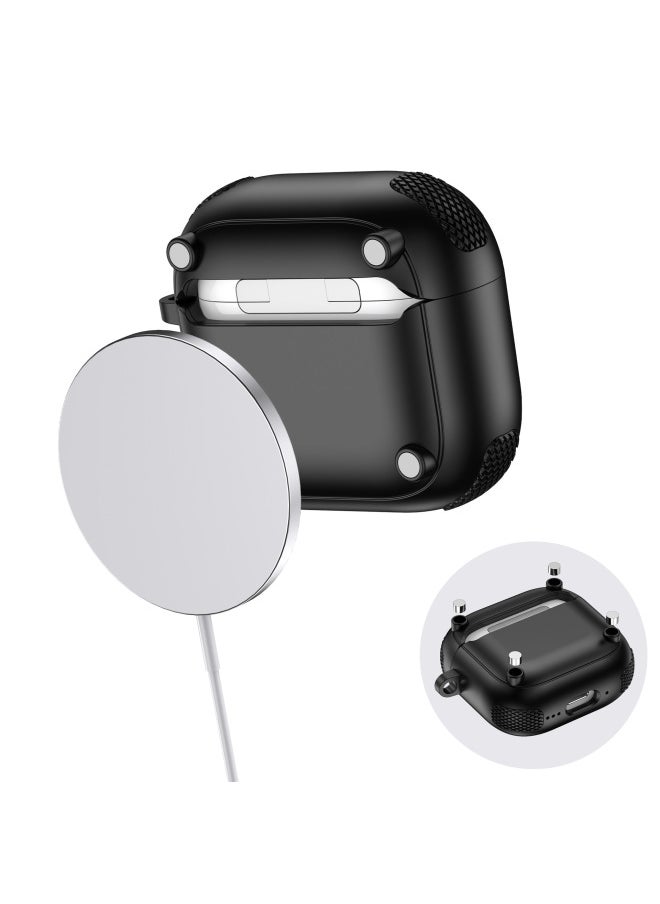Generic - For Apple Airpods Pro2 Earphone Shell Electroplated With Switch Bluetooth Protective Cover Creative Airpods 4-Color:Black Light Blue-Applicable Models:Airpods 1/2 Generation - Image 1