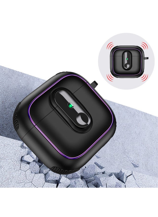 Generic - For Apple Airpods Pro2 Earphone Shell Electroplated With Switch Bluetooth Protective Cover Creative Airpods 4-Color:Black Light Blue-Applicable Models:Airpods 1/2 Generation - Image 1