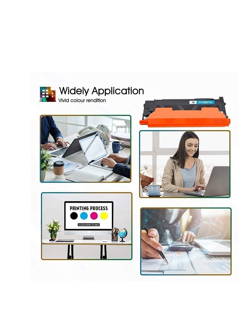 Terabyte CLT-404 compatible toner cartridge for Samsung CLT-404 CLT-K404S CLT-C404S CLT-M404S CLT-Y404S use with Xpress C430W C430FW C480FW SL-C430W SL-C480W SL-C480FN C480 C43x C48x printer (4 pieces) - Image 3