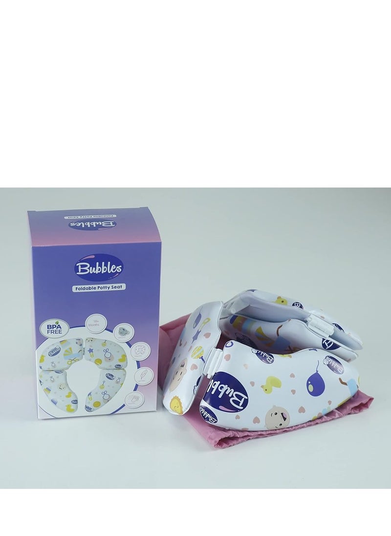 Bubbles - baby toilet potty safari Easy to fold and store Comfortable for your baby Stylish design Multi-color Easy to clean before and after use. Can be folded and put in the suitcase - Image 1