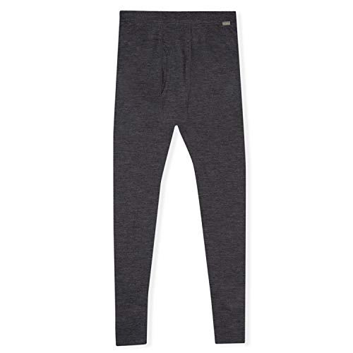 MERIWOOL Mens Base Layer 100% Merino Wool Thermal Pants Charcoal Gray - Image 3