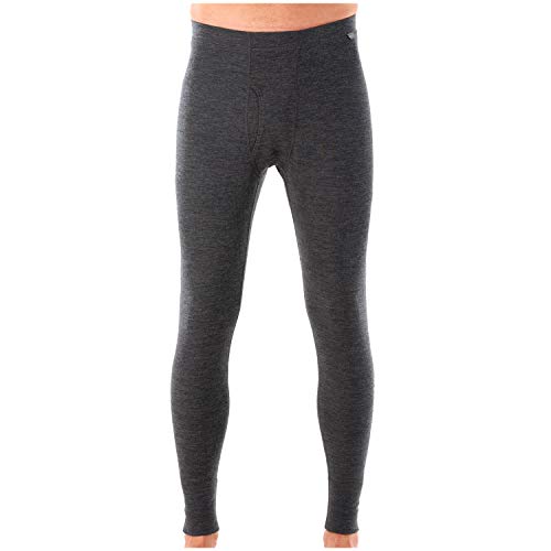 MERIWOOL Mens Base Layer 100% Merino Wool Thermal Pants Charcoal Gray - Image 1