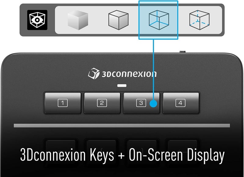 3 دي كونكشن لوحة الأرقام اللاسلكية Numpad Pro بتقنية Bluetooth وUSB-C، باللون الأسود المطفي - Image 4