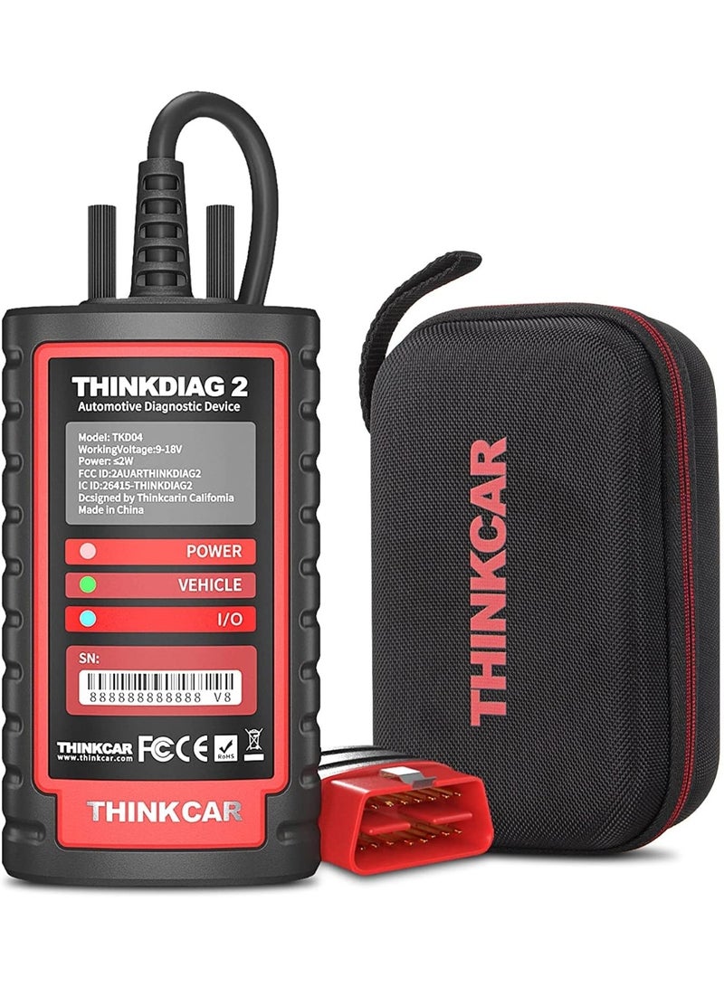 THINKCAR Thinkdiag2 Bidirectional OBD2 Diagnostic Scanner for All Systems for iOS and Android, Bluetooth 5.0 with CAN FD Protocol, AutoVIN, Active Test, Over 15 Reset Functions, ECU Coding - Image 1