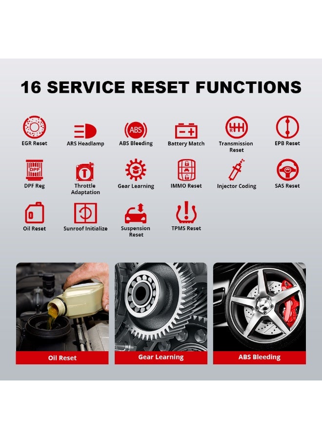 Thinkdiag2 Bidirectional OBD2 Diagnostic Scanner for All Systems for iOS and Android, Bluetooth 5.0 with CAN FD Protocol, AutoVIN, Active Test, Over 15 Reset Functions, ECU Coding