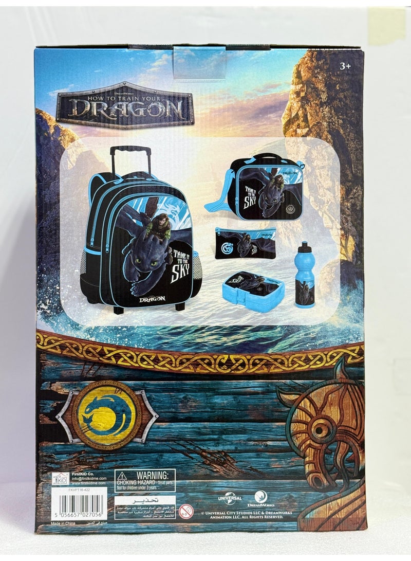 How to Train Your Dragon كيفية تدريب تنينك حقيبة عربة 5 في 1 مقاس 16 بوصة FKVPT16-422 - Image 3