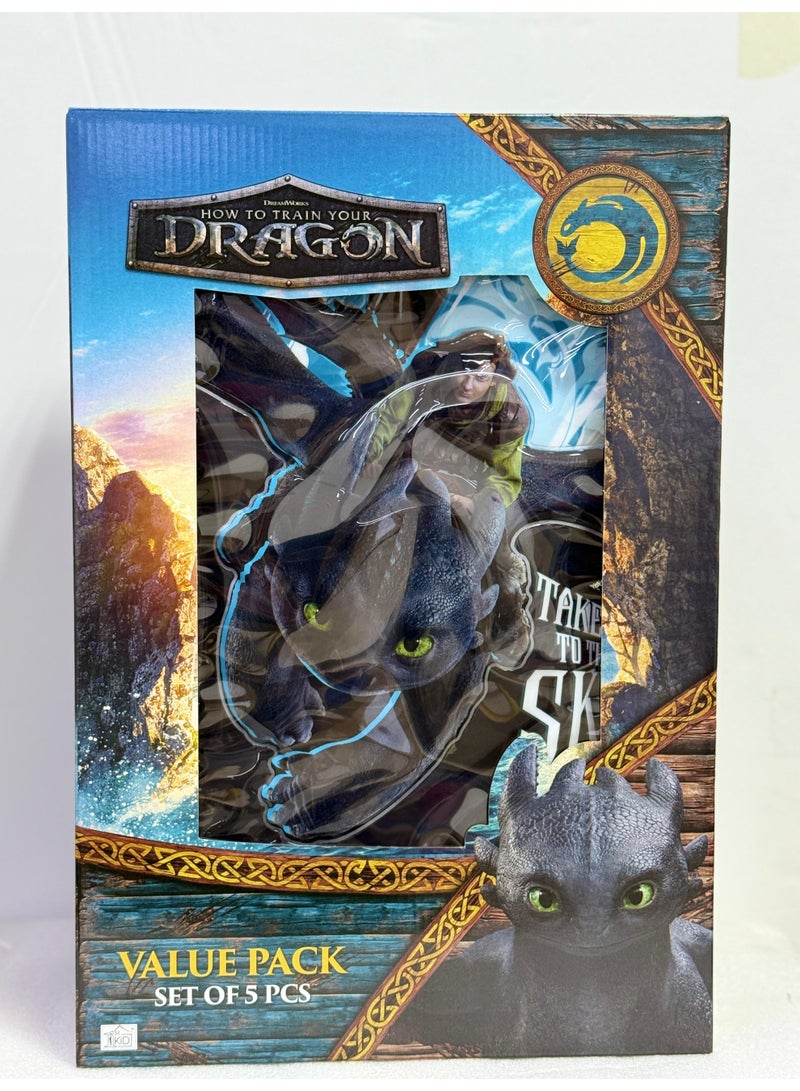 How to Train Your Dragon كيفية تدريب تنينك حقيبة عربة 5 في 1 مقاس 16 بوصة FKVPT16-422 - Image 4