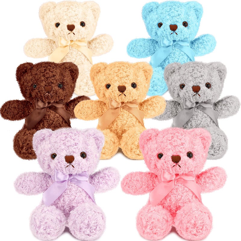 Zomiboo 7 Packs Plush Bear Stuffed Animals Plush Soft Cute Stuffed Dolls Birthday Party DecorationsBright Colors - Image 3