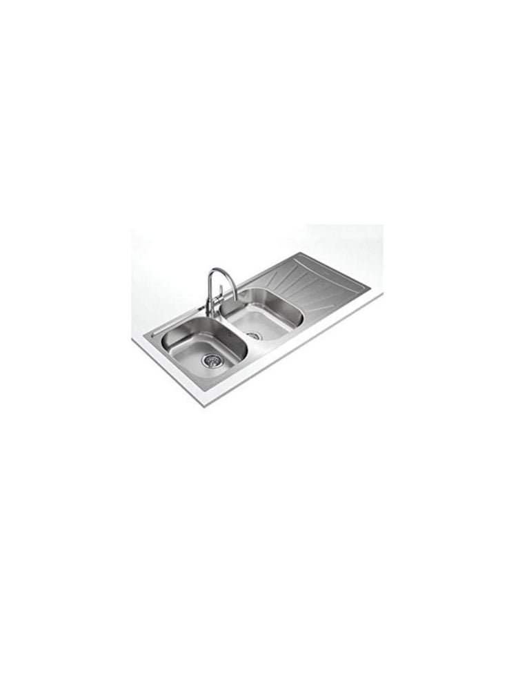 TEKA - Teka STARBRIGHT 80 E-XN 2B 1D Inset reversible sink with matt finish in 80 cm - Image 1