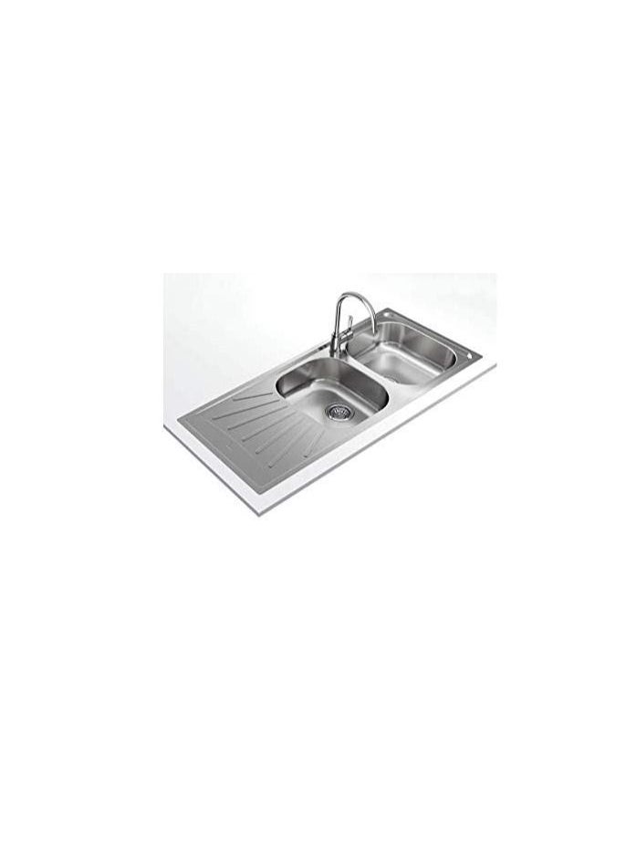 TEKA - Teka STARBRIGHT 80 E-XN 2B 1D Inset reversible sink with matt finish in 80 cm - Image 1