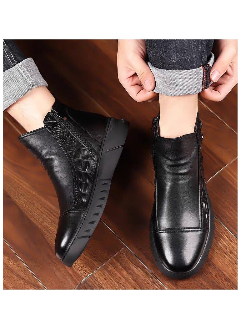 KUYING New Men's Casual Leather Boots - Image 2