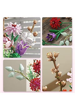 SYOSI Flower Bouquet Building kit, 12 Flowers Sets STEM Educational Activity Preschool Toys for Teens Kids Artificial Botanical Collection Building Block Toy Home Decoration Birthday(1273PCS)  - Image 4