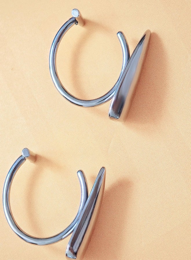 TKWXE Fake Lip Piercing Faux Lip Ring Cuffs Clip on Faux Snake Bites Hoops Non Piercings Jewelry Vampire Teeth Fangs - Image 4