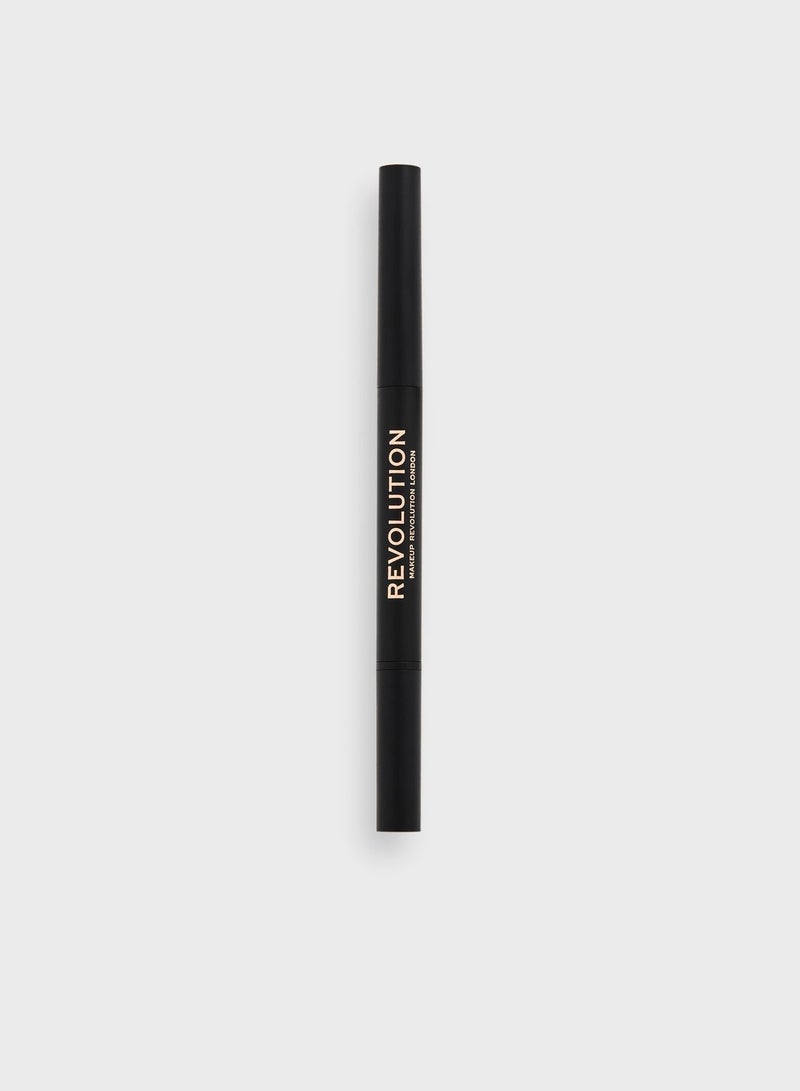 REVOLUTION Duo Brow Definer Pencil Brown - Image 2