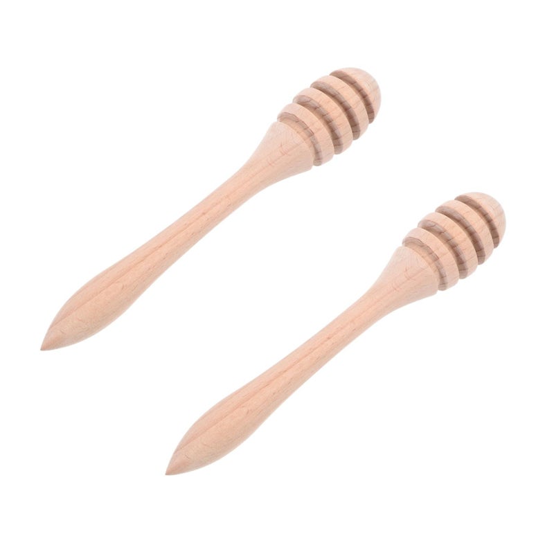 2pcs Reusable Honey Stirring Sticks with Comfortable Handle for Tea Syrup Jam and Desserts Kitchen Utensils - Image 2