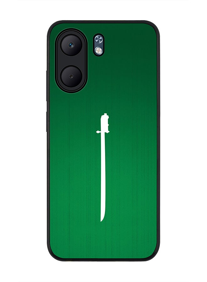 Stylizedd For Oppo A5x 5G / A5x 4G Case,Slim fit Camera Protection, Shockproof Thin Phone cover  - Sword Of Saudi