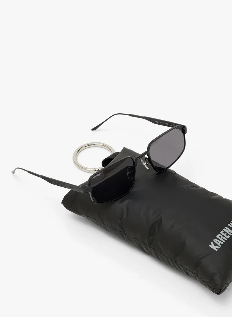 KAREN WAZEN Leo Rectangle Sunglasses
