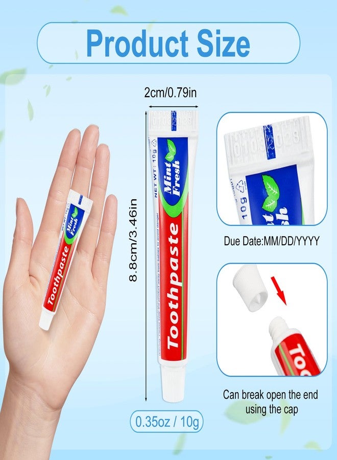 Zhjianup 30 Tubes Bulk Travel Size Mini Toothpaste, 0.35 oz Disposable Mint Flavor Pocket Teeth Paste Small Essential Toothpaste for Travel, Home/Hotel/Guests/Charity/Homeless/Camping Oral Care (Single Use - Image 2
