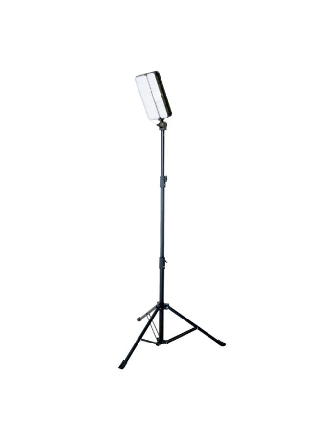 كروني مصباح كروني Cn-26 الخارجي الشمسي ثنائي الرأس - سطوع 26 واط 3000 لومن، بطارية احتياطية 5200 مللي أمبير/ساعة، مدخل Type-C، 5 أوضاع إضاءة مع حامل ثلاثي القوائم للصيد والتخييم - Image 1