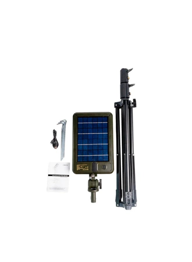 كروني مصباح كروني Cn-26 الخارجي الشمسي ثنائي الرأس - سطوع 26 واط 3000 لومن، بطارية احتياطية 5200 مللي أمبير/ساعة، مدخل Type-C، 5 أوضاع إضاءة مع حامل ثلاثي القوائم للصيد والتخييم - Image 2