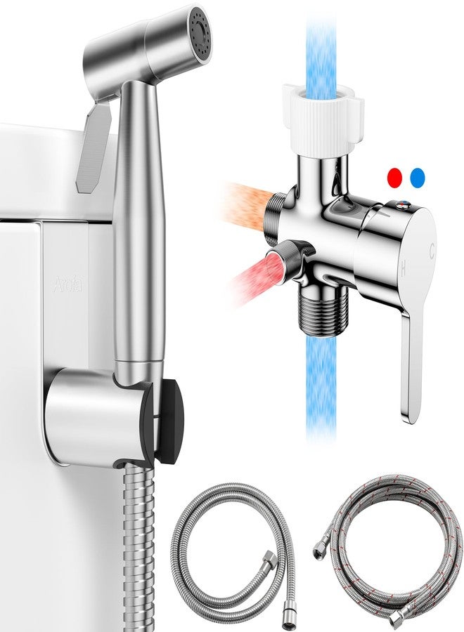 Arofa Hot and Cold Handheld Bidet Sprayer for Toilet, Warm Water Bidet with Adjustable Pressure, Non-Electric Temperature Control for Feminine Wash - Image 1