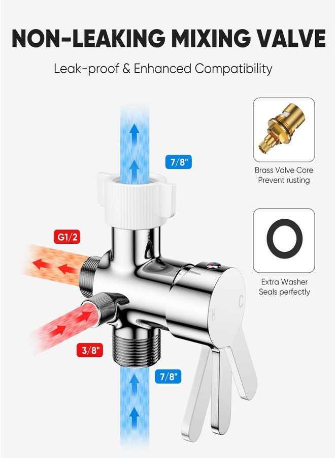 Arofa Hot and Cold Handheld Bidet Sprayer for Toilet, Warm Water Bidet with Adjustable Pressure, Non-Electric Temperature Control for Feminine Wash - Image 3