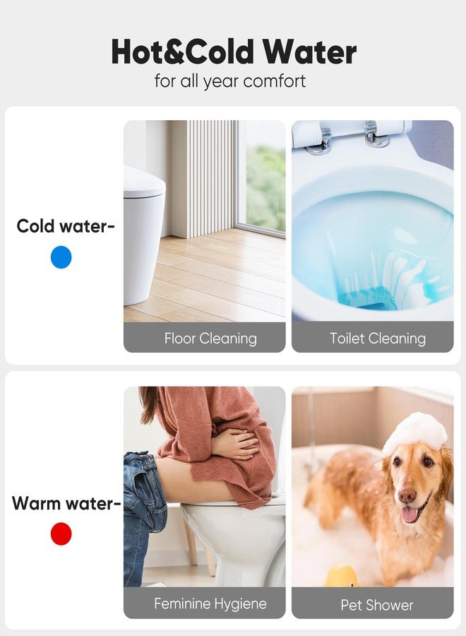 Arofa Hot and Cold Handheld Bidet Sprayer for Toilet, Warm Water Bidet with Adjustable Pressure, Non-Electric Temperature Control for Feminine Wash - Image 2