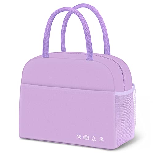 DALINDA Lunch Bag Lunch Box for Women Men Reusable Insulated Lunch Bags for Adults,Leakproof Cute Cooler Lunch Tote Bag, Large Capacity for Work Travel Picnic,Purple - Image 1
