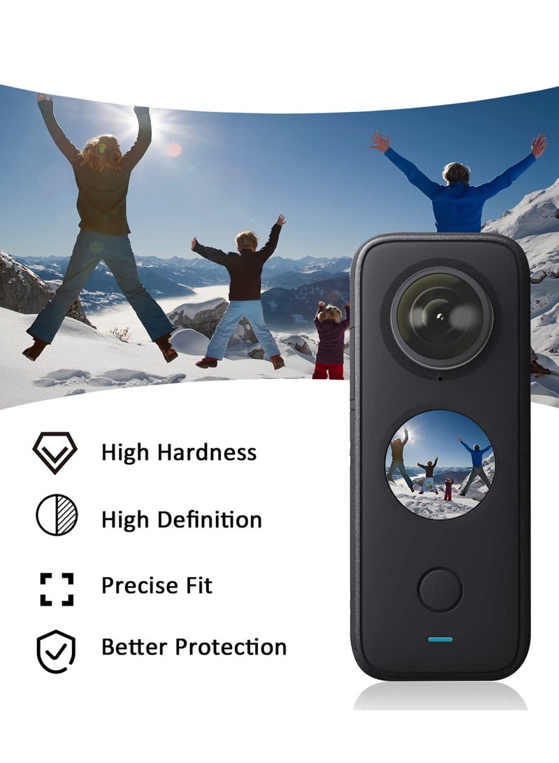 Protective Lens Cover for Insta360 ONE X2 - 2-Piece Adhesive UV Mirror Protector for Sports Camera, Waterproof and Durable Panorama Lens Accessories. - Image 3