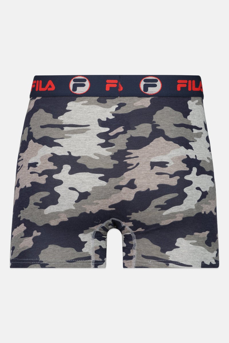 FILA شورت بوكسر مموه للرجال 4 قطع، متعدد الألوان - Image 2