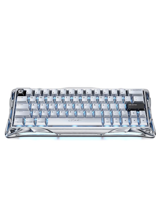 جرافا ستار لوحة مفاتيح الألعاب GravaStar Mercury V60 Pro بنسبة 60%، مفاتيح مغناطيسية بتأثير هال، معدل استجابة 8000Hz، إضاءة RGB خلفية، هيكل من الألمنيوم - Image 2