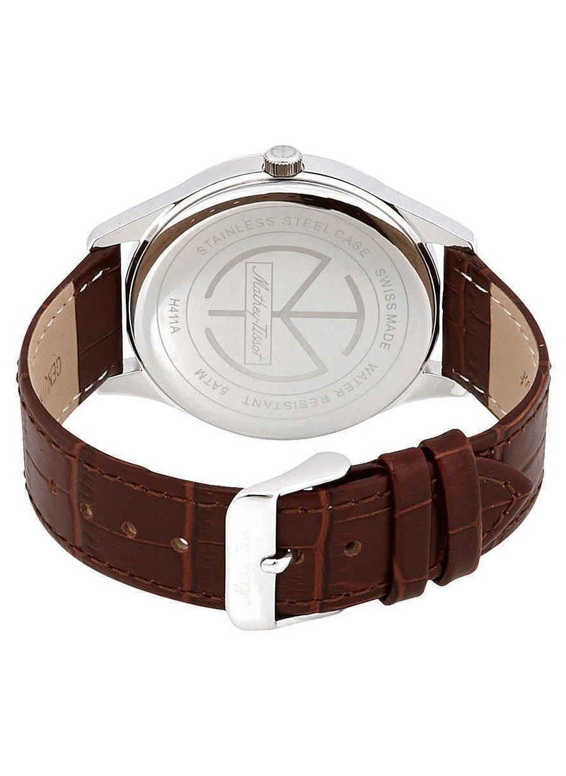 Mathey-Tissot Urban Brown Dial Brown Leather Men's Watch H411AM  - Image 3