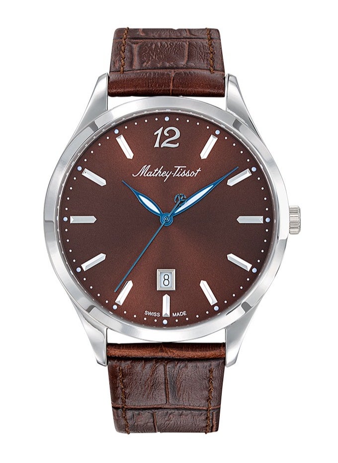 Mathey-Tissot Urban Brown Dial Brown Leather Men's Watch H411AM  - Image 1