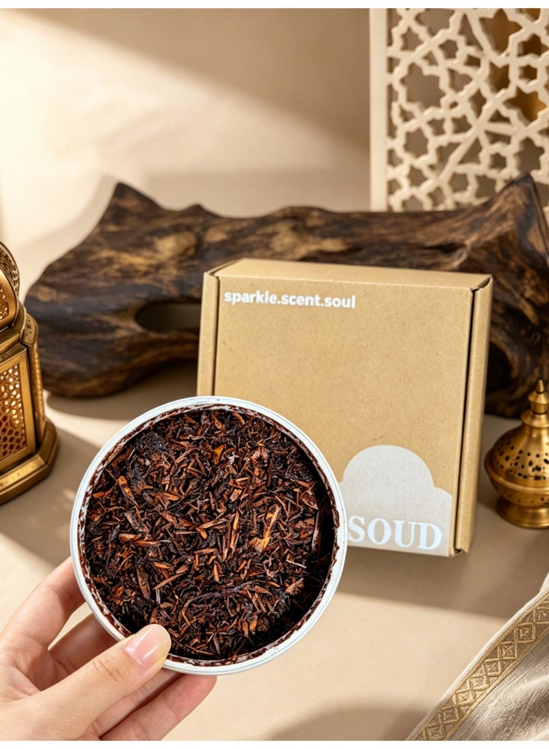 أود أل سعود بخور "عود، مسك، ورد" بوزن 80 غرام | علبة هدايا | عطر يدوم طويلاً | مثالي للصلاة والعبادة والمناسبات - Image 3