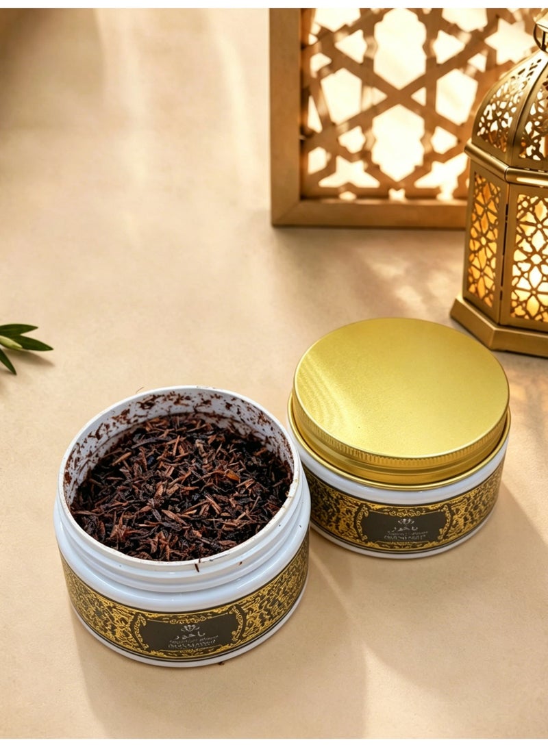 أود أل سعود بخور "عود، مسك، ورد" بوزن 80 غرام | علبة هدايا | عطر يدوم طويلاً | مثالي للصلاة والعبادة والمناسبات - Image 2