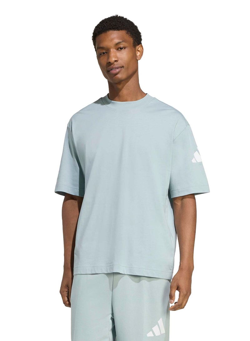 Adidas Essentials Loose Fit 3 Bar Logo T-Shirt - Image 1