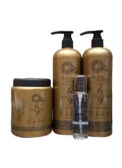 Shampoo1000 ml Conditioner 1000 ml and Mask 1000 ml for Protein and Keratin Treated Hair and OPlus Anti Frizz Serum110 ml Does Not Contain Sulfates or Sodium