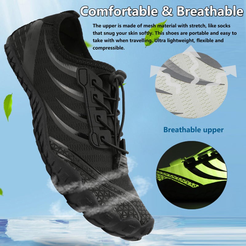 ziitop Water Shoes for Men Women Barefoot Shoes Quick Dry Aqua Outdoor Sports for Swim Pool Beach Surf Walk Water Yoga River Lake Hiking Kayaking - Image 3