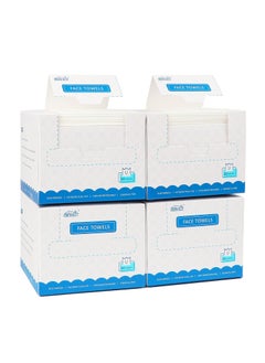 HOMEXCEL HOMEXCEL Face Towels, 200 Count (4 Box) Disposable Face Towelettes, Biodegradable Makeup Remover Dry Wipes, Super Soft Clean Facial Towels Wash Cloth for Sensitive Skin 