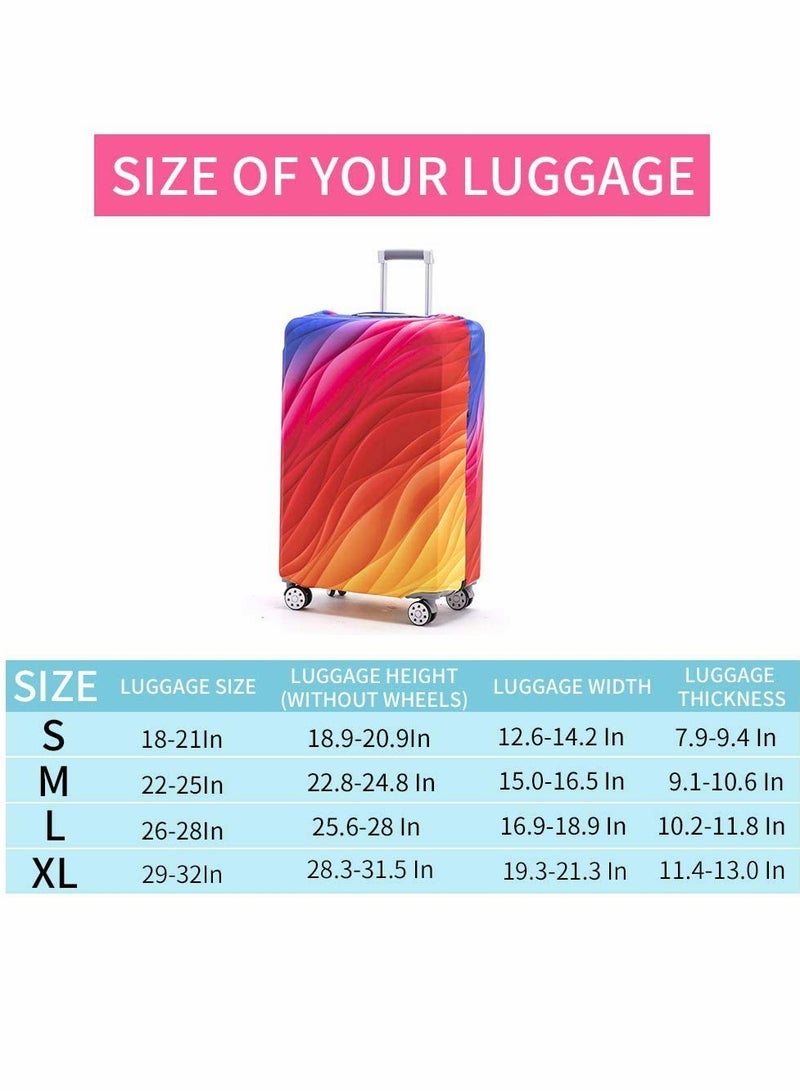 KASTWAVE Luggage Cover, Washable Suitcase Protector Anti-scratch Suitcase Cover Fits 22-24 Inch Luggage (M) - Image 4
