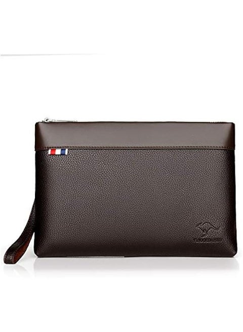 Clutch Purse for Men, Clutch Wallet Long Wallets with Zipper PU Leather Men's Coin Purse Business Card Holders Wrist Wallet Gift for Father Son Boyfriend