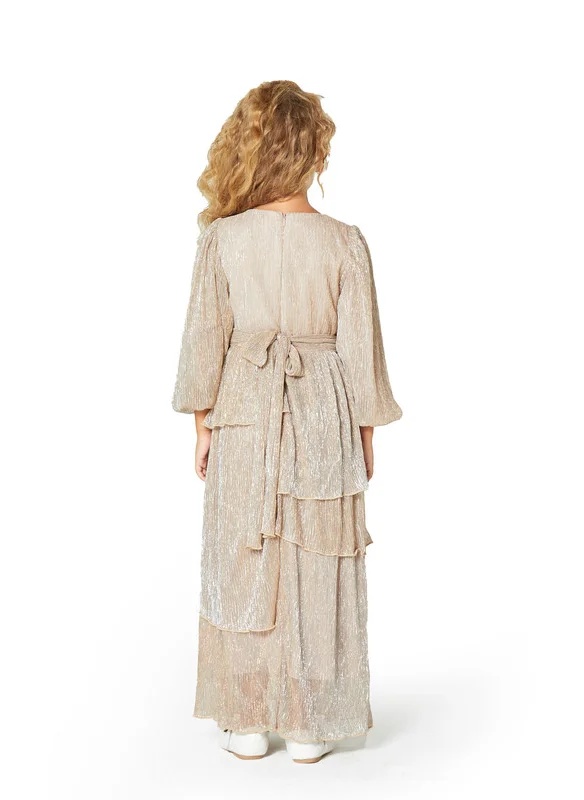 امري Metallic Ruffle Tier Dress
